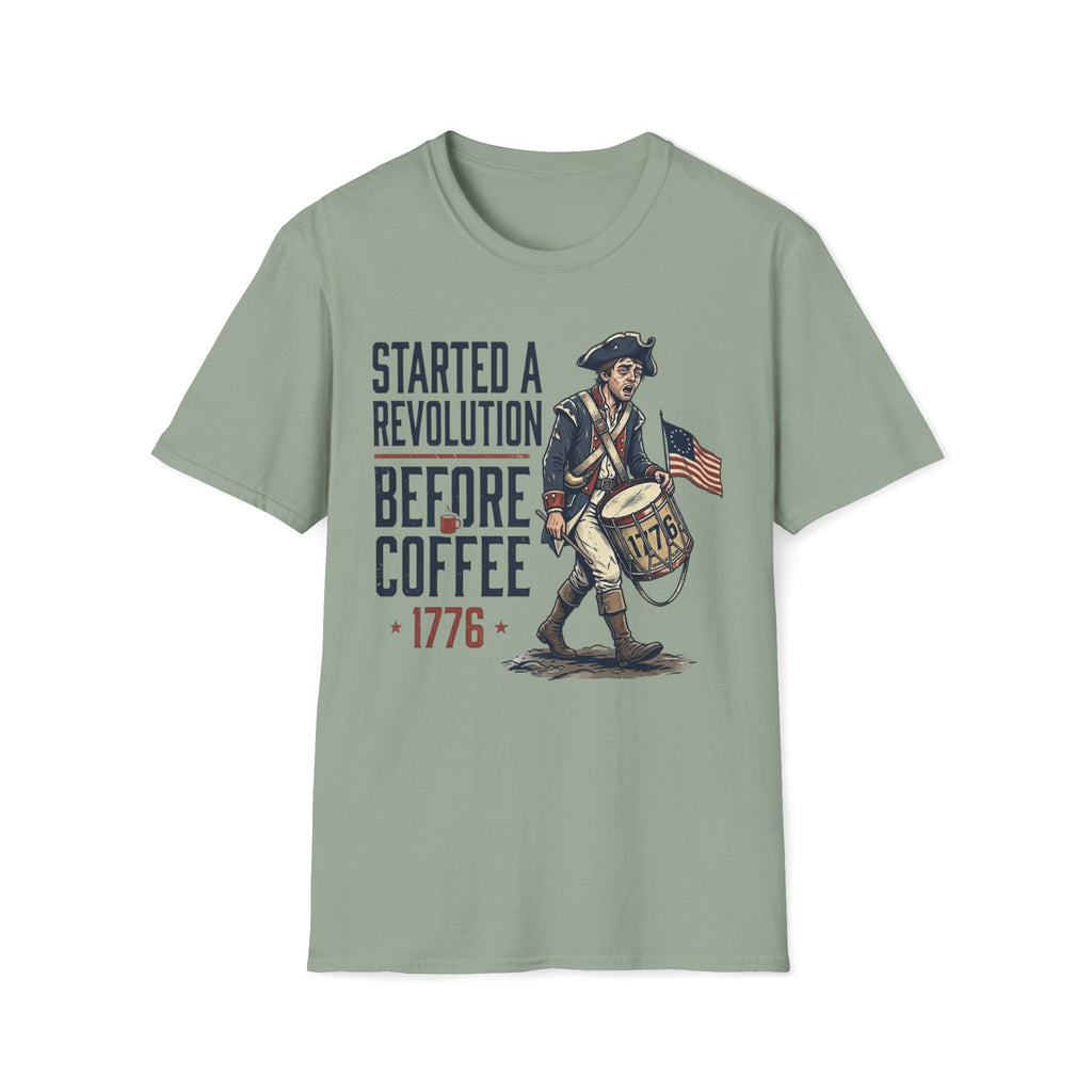 Started A Revolution Before Coffee T-Shirt